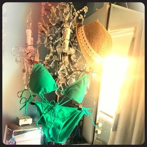 Green Small Rip Curl Triangle Top Bikini